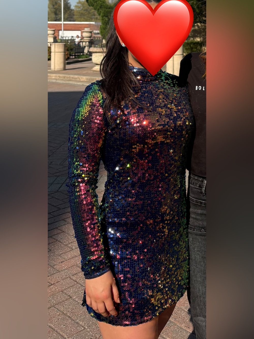 Balera Dance Costume Multicolor Sequin Long Sleeve Dress built in body suit MA